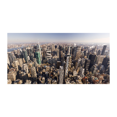 Foto glasbild New York aus der Vogelperspektive