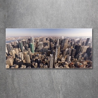 Foto glasbild New York aus der Vogelperspektive