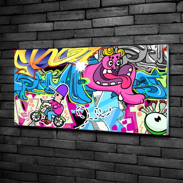 Foto glasbild Graffiti