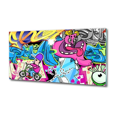 Foto glasbild Graffiti