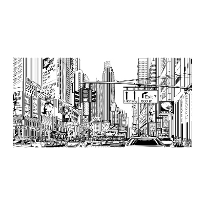 Glasbild Straßen von New York