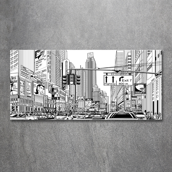 Glasbild Straßen von New York
