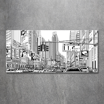Glasbild Straßen von New York
