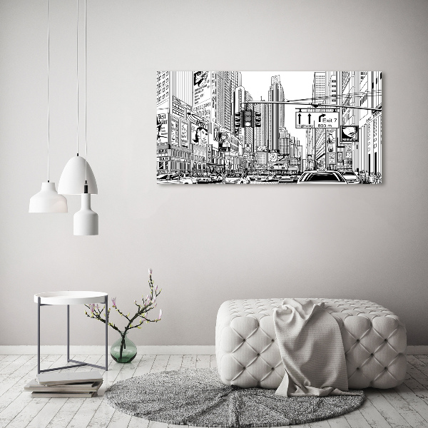 Glasbild Straßen von New York