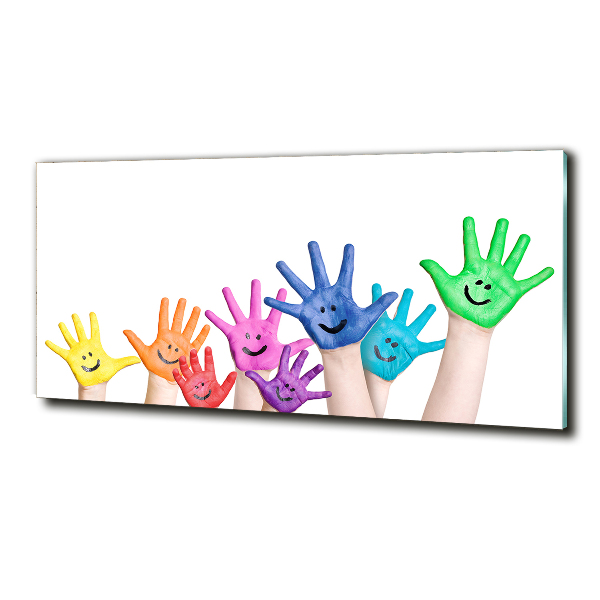 Foto glasbild Bemalte Hände