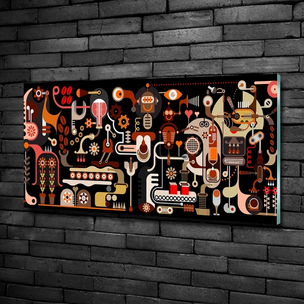 Bild auf glas Kaffeeproduktion