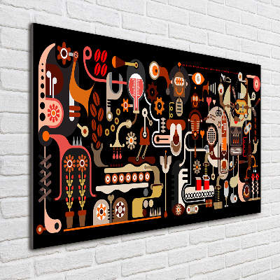 Bild auf glas Kaffeeproduktion