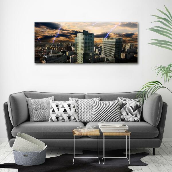 Bild auf glas Sturm über Warschau