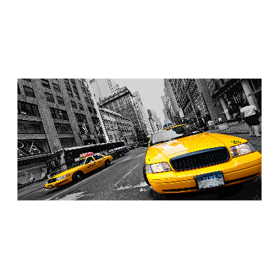 Glasbild New Yorker Taxis
