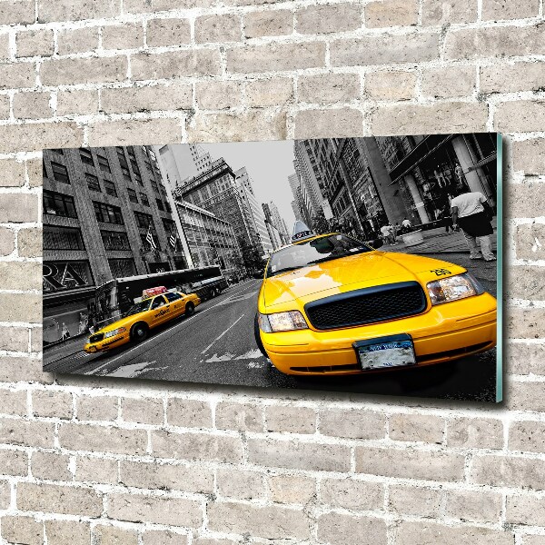Glasbild New Yorker Taxis