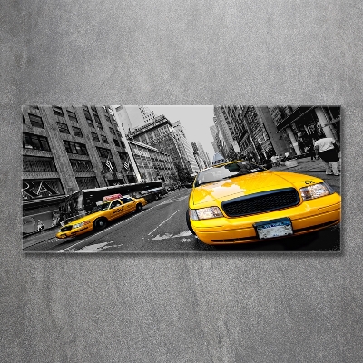 Glasbild New Yorker Taxis