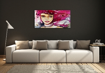 Glasbild Abstrakte Frau