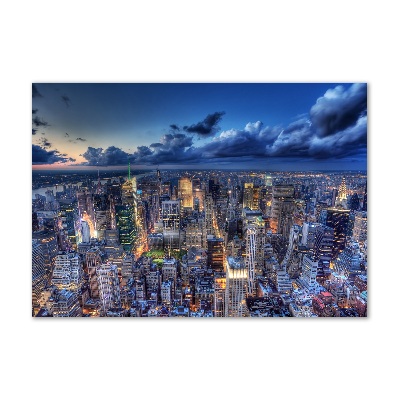 Bild auf glas New York aus der Vogelperspektive