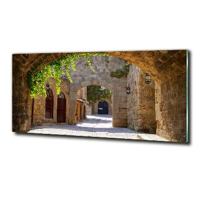 Glasbild Charmante Straßen