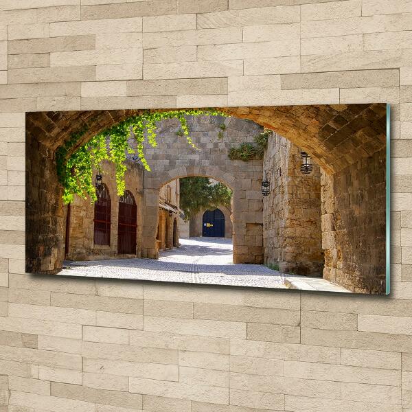 Glasbild Charmante Straßen