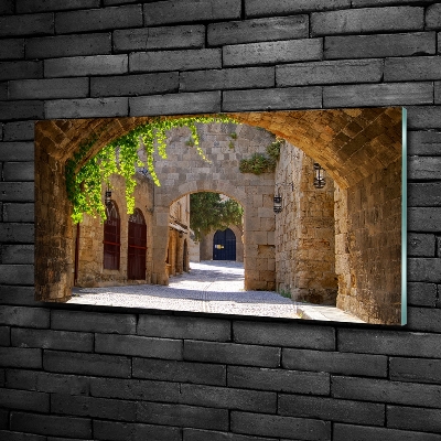 Glasbild Charmante Straßen