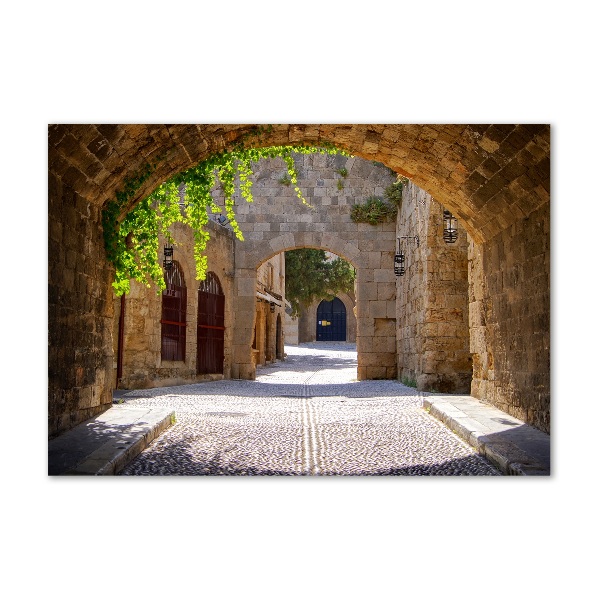 Glasbild Charmante Straßen