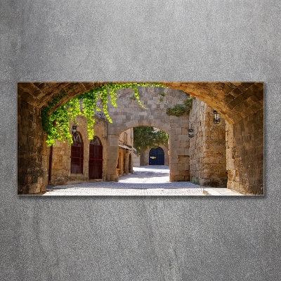 Glasbild Charmante Straßen