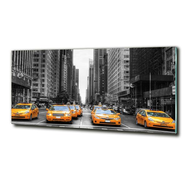 Foto glasbild New Yorker Taxis