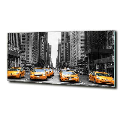 Foto glasbild New Yorker Taxis