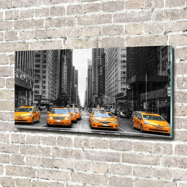 Foto glasbild New Yorker Taxis