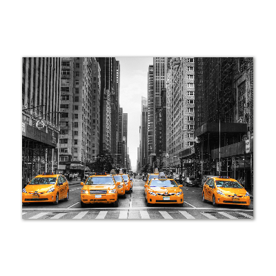 Foto glasbild New Yorker Taxis
