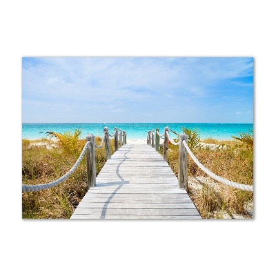Bild auf glas Weg am Meer