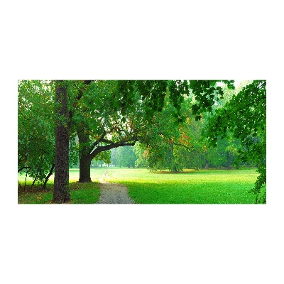 Glasbild Park im Herbst