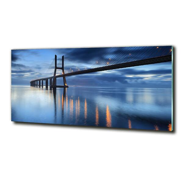 Bild auf glas Beleuchtete Brücke