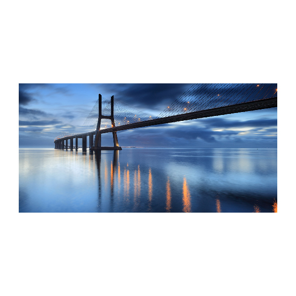 Bild auf glas Beleuchtete Brücke