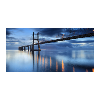 Bild auf glas Beleuchtete Brücke