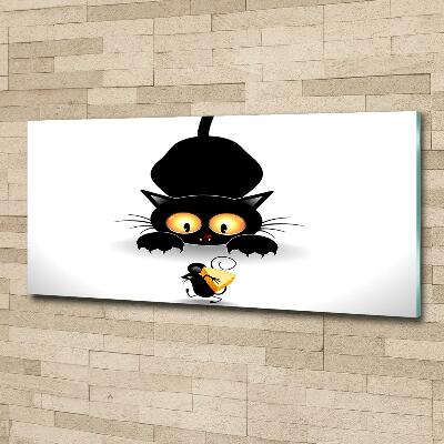 Bild auf glas Katz und Maus