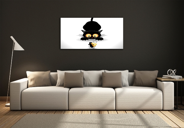 Bild auf glas Katz und Maus