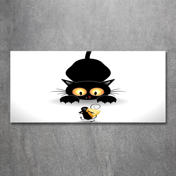 Bild auf glas Katz und Maus