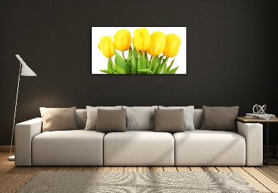 Bild auf glas Gelbe Tulpen