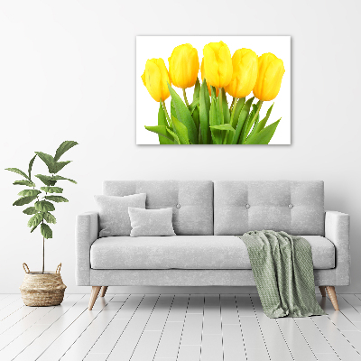 Bild auf glas Gelbe Tulpen