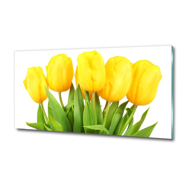Bild auf glas Gelbe Tulpen
