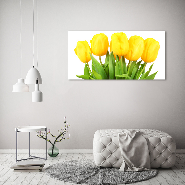 Bild auf glas Gelbe Tulpen