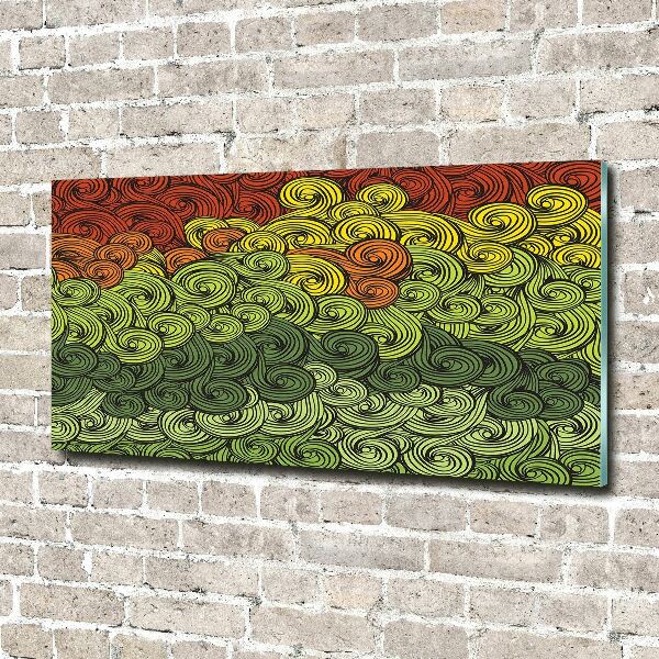 Bild auf glas Bunte Wellen