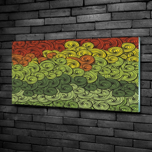 Bild auf glas Bunte Wellen