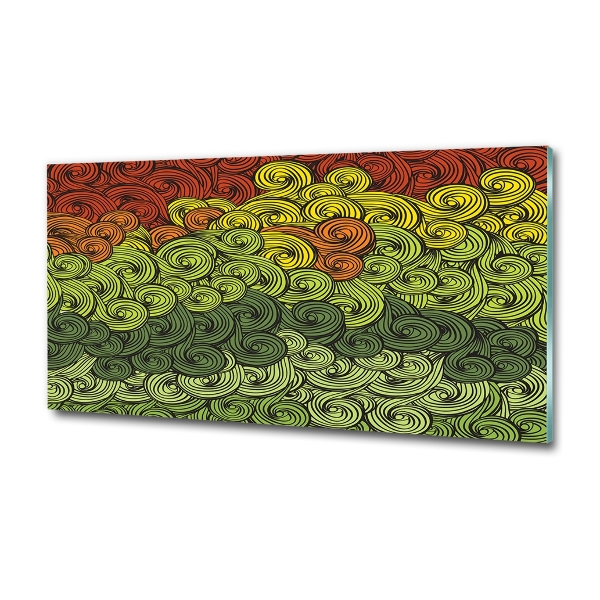 Bild auf glas Bunte Wellen