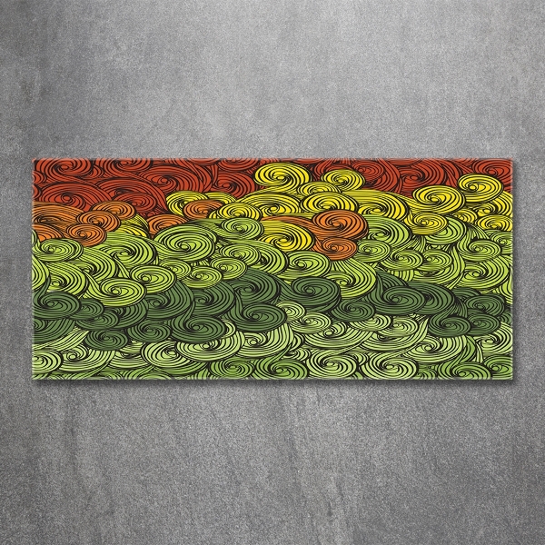 Bild auf glas Bunte Wellen