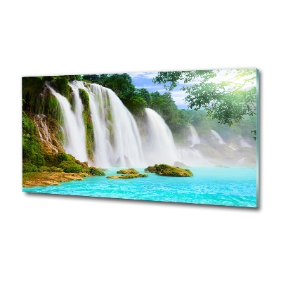 Foto glasbild Wasserfall