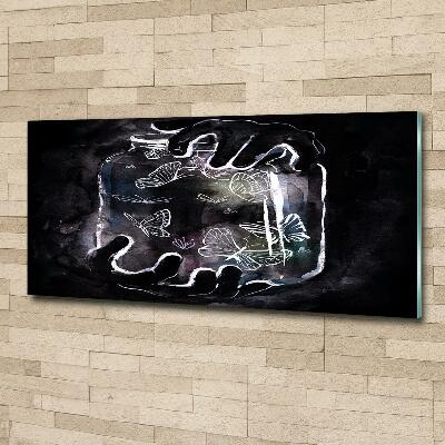 Glasbild Schmetterlinge im Glas