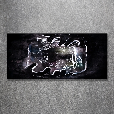 Glasbild Schmetterlinge im Glas