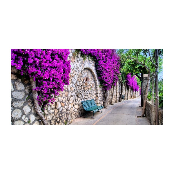 Glasbild Charmante Straßen