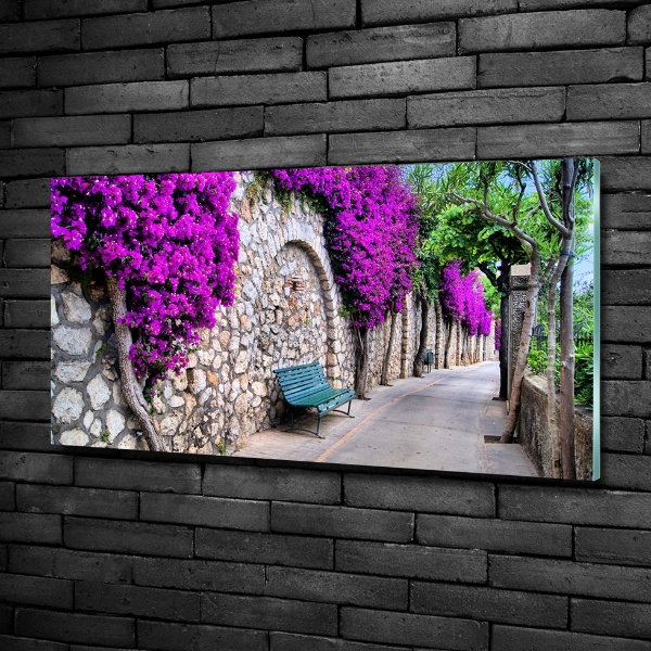 Glasbild Charmante Straßen