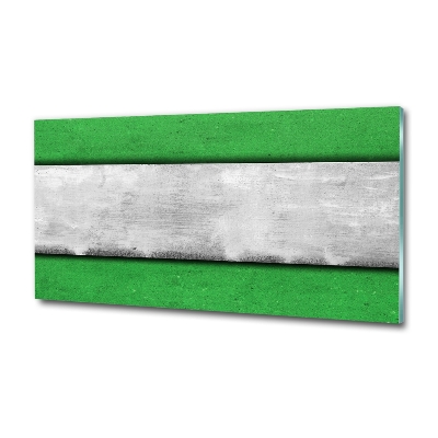 Glasbild Grüne Wand