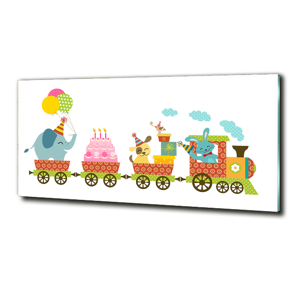 Bild auf glas Fröhlicher Zug