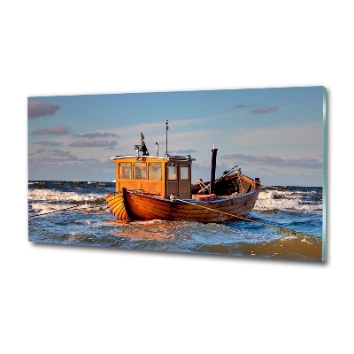 Glasbild Fischerboot